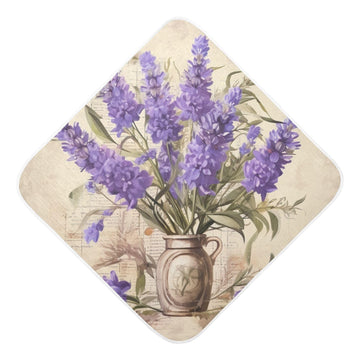 Flradish Lavender Hooded Baby Towels Soft and Ultra Absorbent Muslin Cotton Baby Bath Towel 30x30 Inch