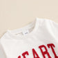 My First Valentines Day Baby Boy Outfit Long Sleeve Letter Print Crewneck Sweatshirt Pants Baby Boy Valentines Day Outfit (V-Whi