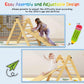 Cmfydaily Large Pikler Triangle Set, 5 In 1 Foldable Baby Climbing Gym Indoor Montessori Climbing Set Wooden Toddler Climbing To