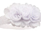 Cherished Moments 'Petals White Chiffon Baby Headband For Christenings, Baptism And Baby Blessing