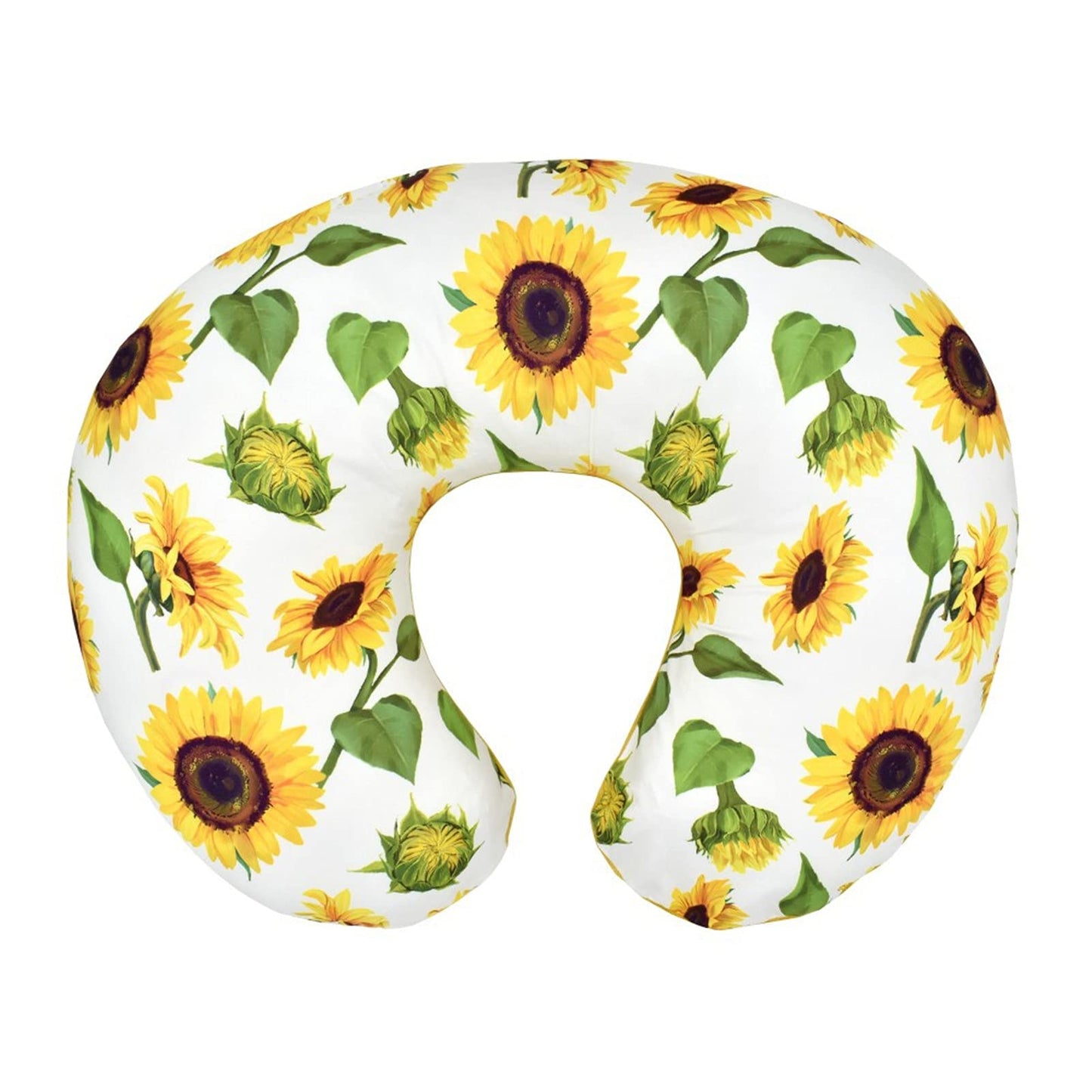 Bxuanw Nursing Pillow Cover Stretchy Pillow Slipcovers For Breastfeeding Moms Two-Sided Design (Sunflower)
