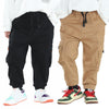 Mini Panda Toddler Pants, Black Pants Toddler Boys Or Girls, Little Boy Pants 2-Pieces (5T, Black,Khaki)