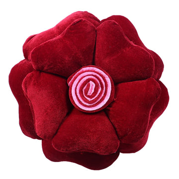 Kuber Industries Rose Flower Shaped Pair Cushion|Soft & Decorative Cushions for Living Room Bed,Sofa,Seating Area,13 Inch,(Red)