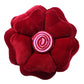 Kuber Industries Rose Flower Shaped Pair Cushion|Soft & Decorative Cushions for Living Room Bed,Sofa,Seating Area,16 Inch,(Red)