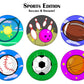 Kidswitch Lightswitch Extension For Toddlers - Sports Edition - 3 Count - Includes 6 Themed And 6 Blank Art Decals