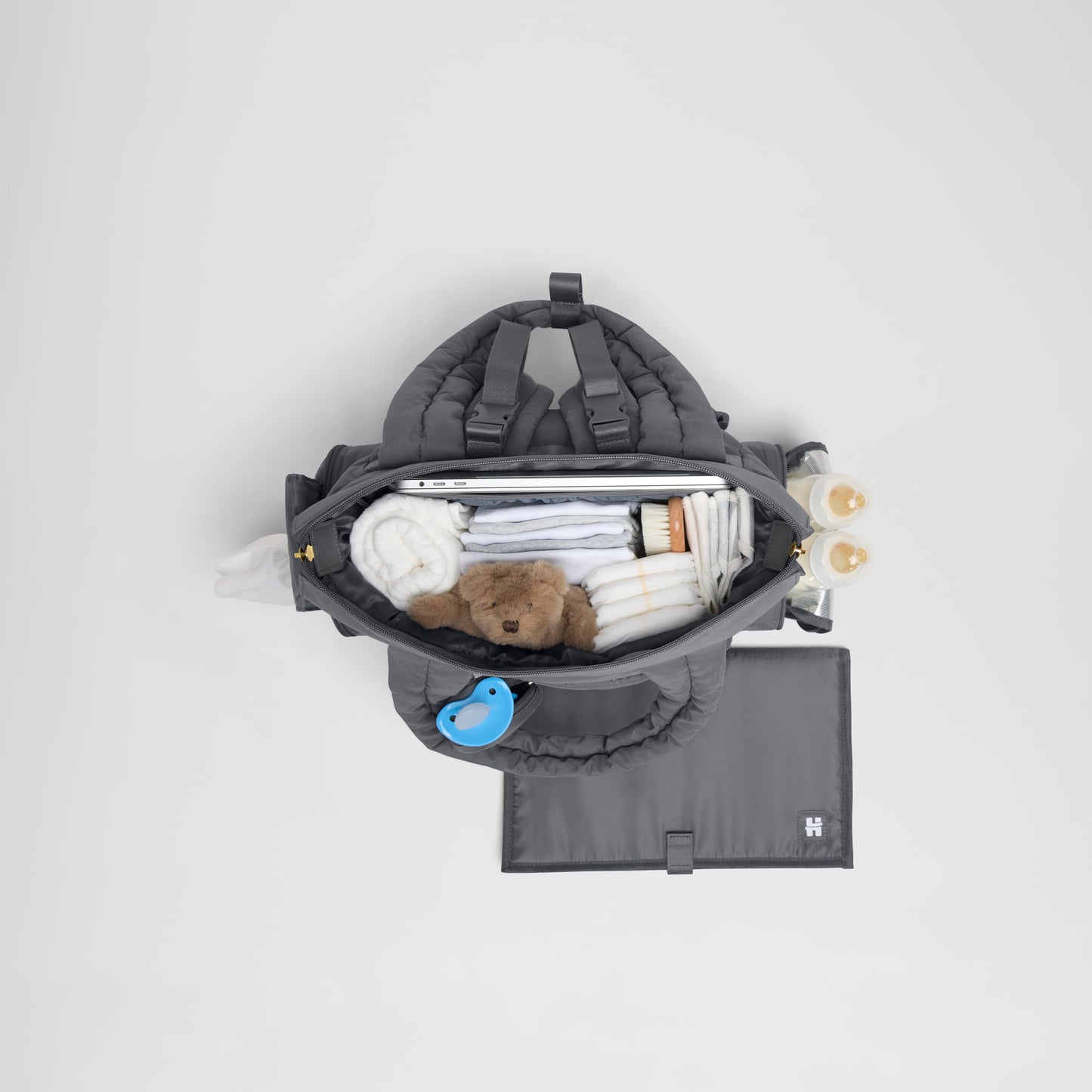 Huggies Cozy Hugpack Tote Diaper Bag, Quiet Smoke Quilted