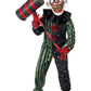 crazy Eyed clown child costume  Large