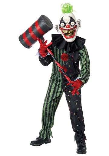 crazy Eyed clown child costume  Large