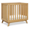 DaVinci Otto 3-in-1 Convertible Mini Crib with 4 Mattress in Honey, GREENGUARD Gold Certified