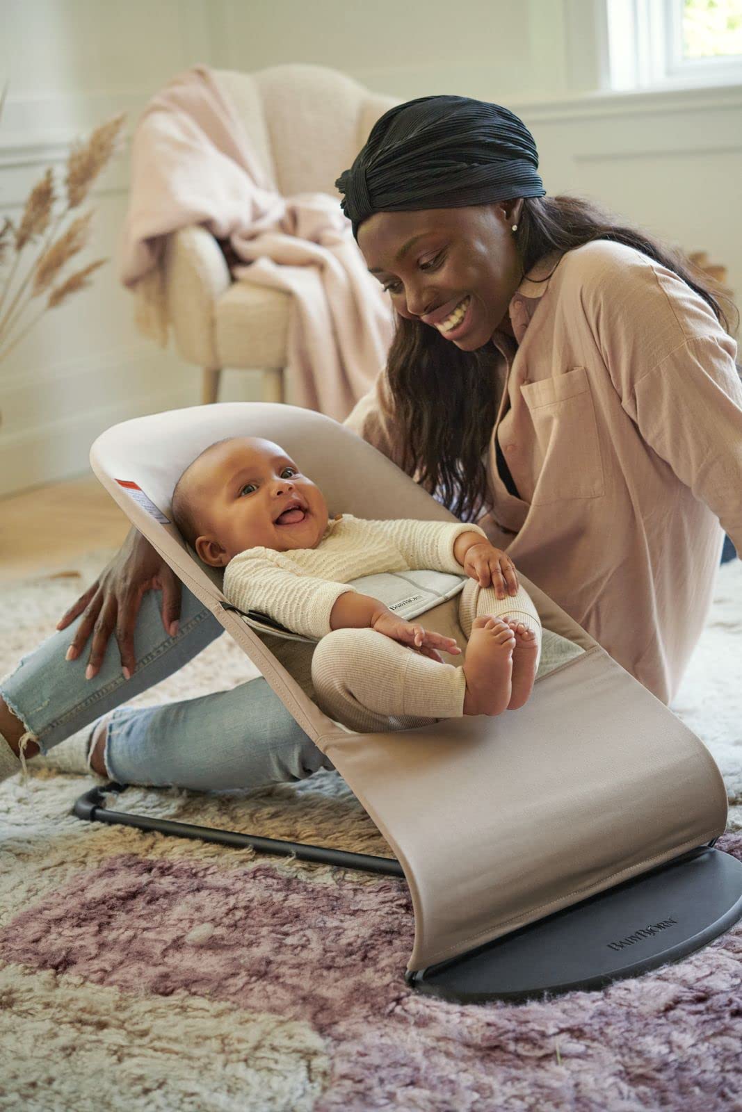 Babybjrn Bouncer Balance Soft, Cotton/Jersey, Beige/Gray