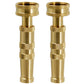 Biswing Brass Hose Nozzles, Heavy-Duty Brass Adjustable Twist Hose Nozzle, 2 Pack (4), Vi3432