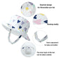 Lapi.Zapi Baby Sun Hat Print Pattern Reversible Kids Boy Girls Hat Upf 50+ Sun Protection Beach Bucket Hat Wide Brim (0-6 Months