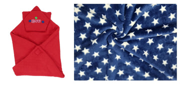 CTMKIDS Baby Wrap with Cap for Kids 74x74 cm  Red & Baby Blankets New Born Pack of Star Wrapper Bedsheet  Navy