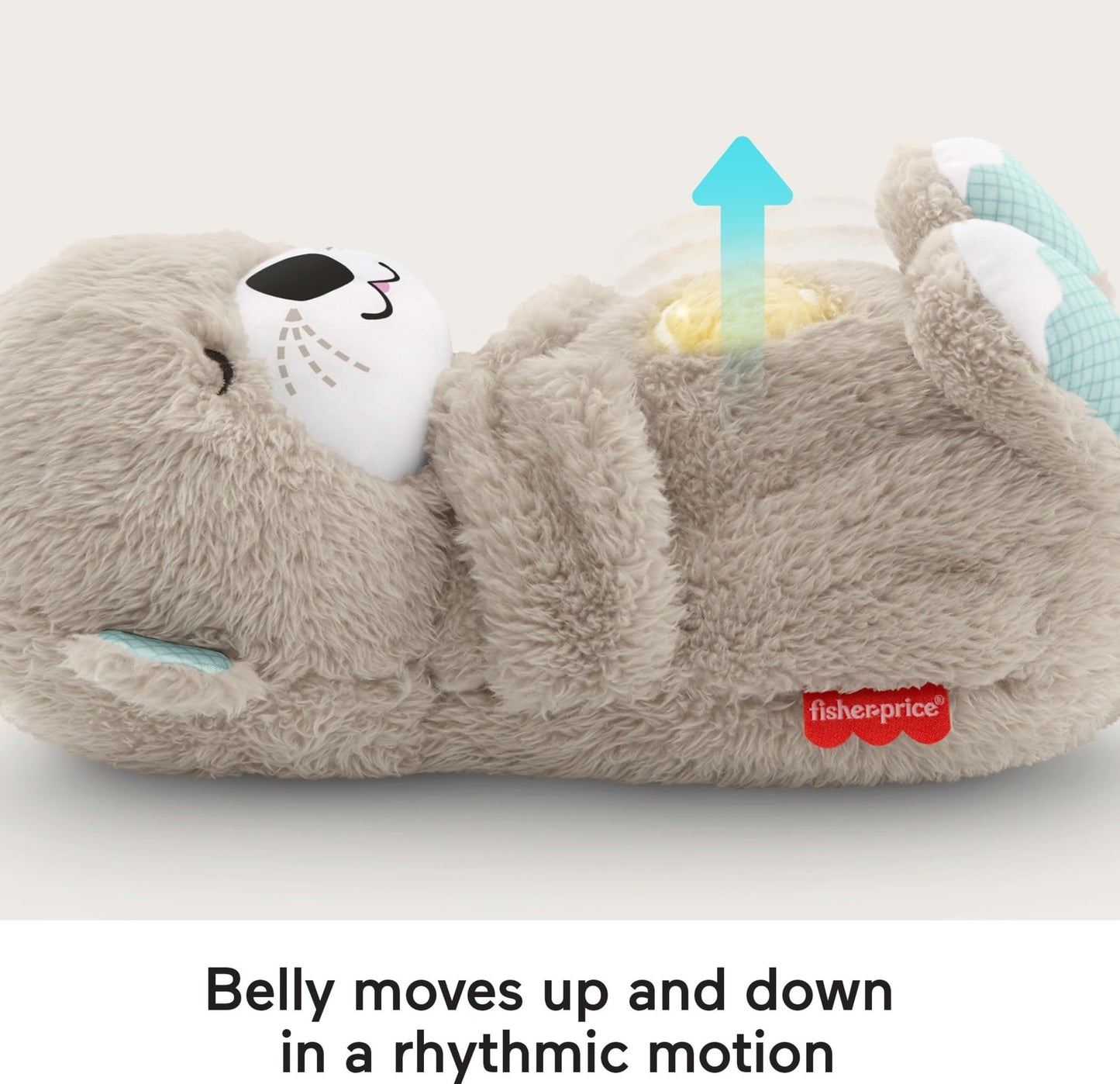 Fisher-Price Baby Toy Soothe n Snuggle Otter Portable Plush Sound Machine with Music Lights & Breathing Motion for Newborns 0+