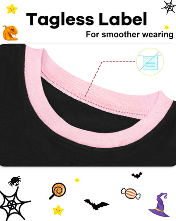 Daughter Queen Girls Halloween Pajamas 18-24 Month Baby Toddler Ghost Pjs 100% Cotton Comfy Soft Pj Sets Sleepwear Jammies Cloth
