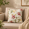 Ira Velvet Cushion With Floral Print Square 12X12 Inches | Soft Throw Pillow For Living Room Sofa, Bedroom Bed And Lounge Seatin