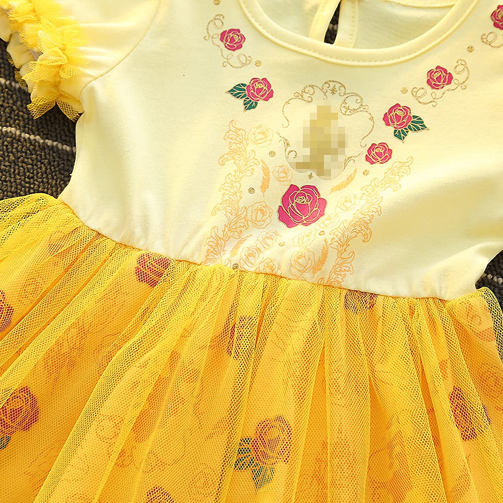 Dressy Daisy Princess Dress Up Clothes Halloween Fancy Party Tulle Skirt Summer Outfit For Toddler Girls Size 4T, Style 22