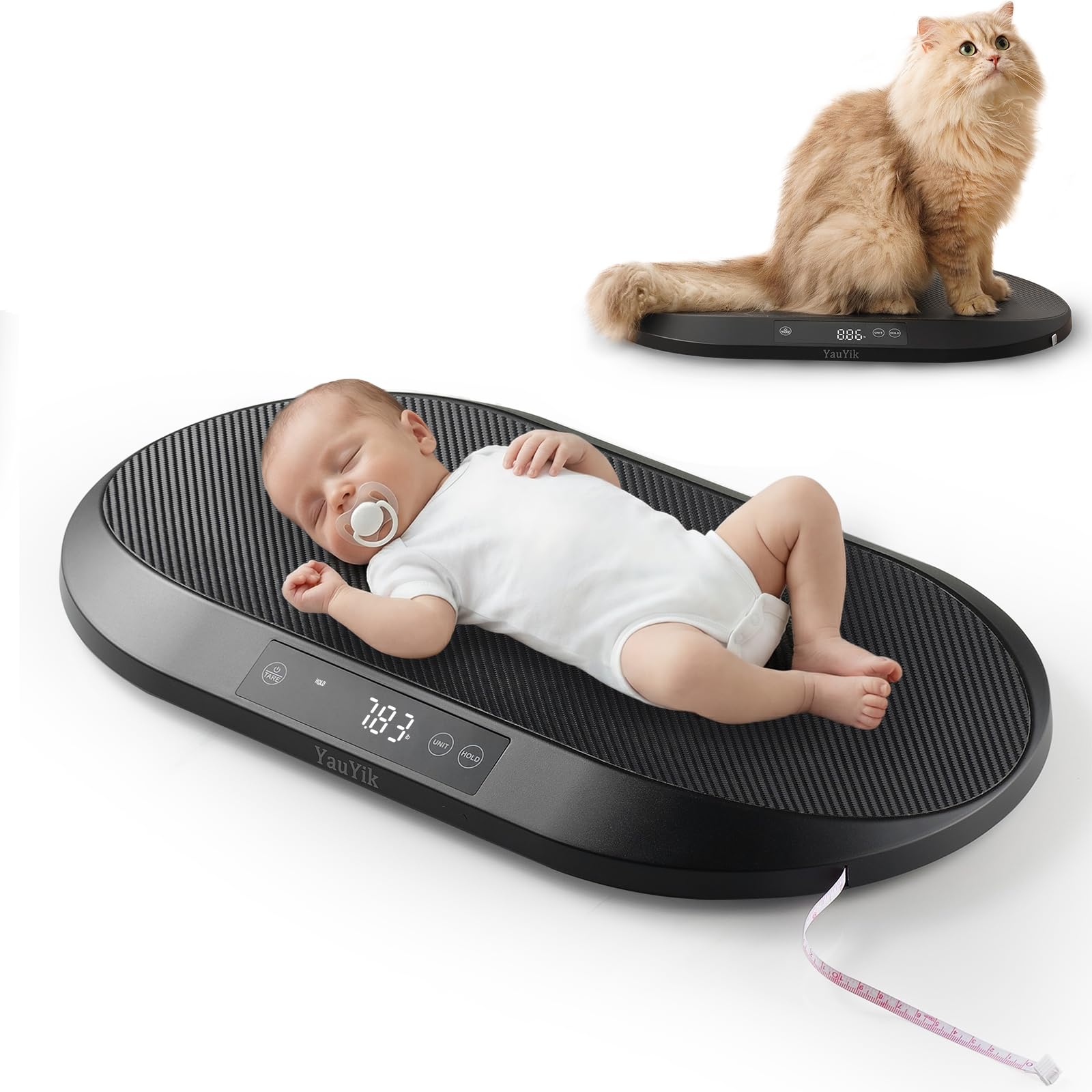YauYik Baby Scale, Pet Scale for Weighing, 0.1Pecision Accurate Digital Scale for Baby, Cat, Puppy and Small Animals, 59-inch He