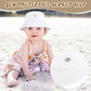 Cooraby 4 Pack Baby Sun Hat Breathable Smile Bucket Hat Toddler Sun Protective Bucket Hat Adjustable Cap For Baby Girl Boy (0-6