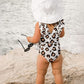 Kangkang Baby Girl Swimsuit 12-18 Months Baby Swimsuit Girl One Piece Swimsuit Swimsuit Baby Girl Sunsuit Leopard Print Ruffled