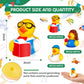Deekin 24 Pcs Teacher Themed Party Favors Rubber Ducks 2 Inch School Educator Events Award Gifts for Teacher Appreciation Cute I