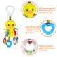Funsland Baby Stroller Toy and Car Seat Toy for Infant with Teether Hanging Rattle Toys Clip on Stroller Toy Soft Plush Baby Toy