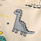 Toddler Baby Boy Clothing Sets Little Dinosaur Printed Long Sleeve Tops And Pants Kids 2Pcs Outfits (3-Apricot, 3-4T)