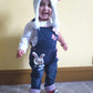 Kidscool Space Baby Girl Jean Overalls,Toddler Denim Cute 3D Bunny Outfit,Blue,12-18 Months
