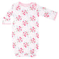 Luvable Friends Unisex Baby Cotton Gowns, Pink Floral, 0-6 Months Us