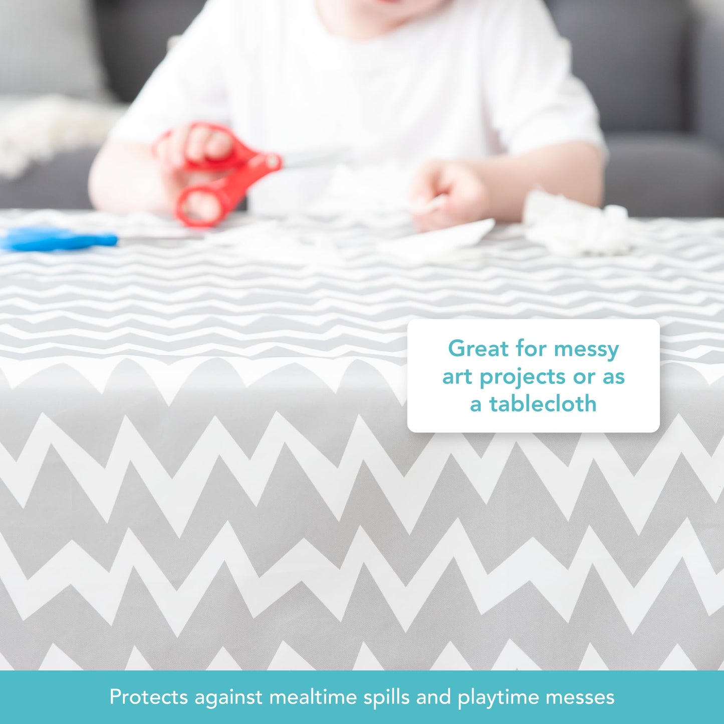 Bumkins Baby Splat Mat For Under High Chair, Babies Toddlers Eating Mess Mat, Waterproof Reusable Cloth For Arts And Crafts, Pla