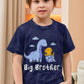 Funnycokid Big Brother Shirt 5T 4T Dinosaur Little Boys Promoted To Big Brother Blue Size 5 Pregnancy Announcement Gifts For Boy