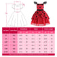 Reliparty Ladybug Dress For Girls With Mask And Bag Costume For Kids Dress Up Costume Birthday Halloween Christmas,6-7/130