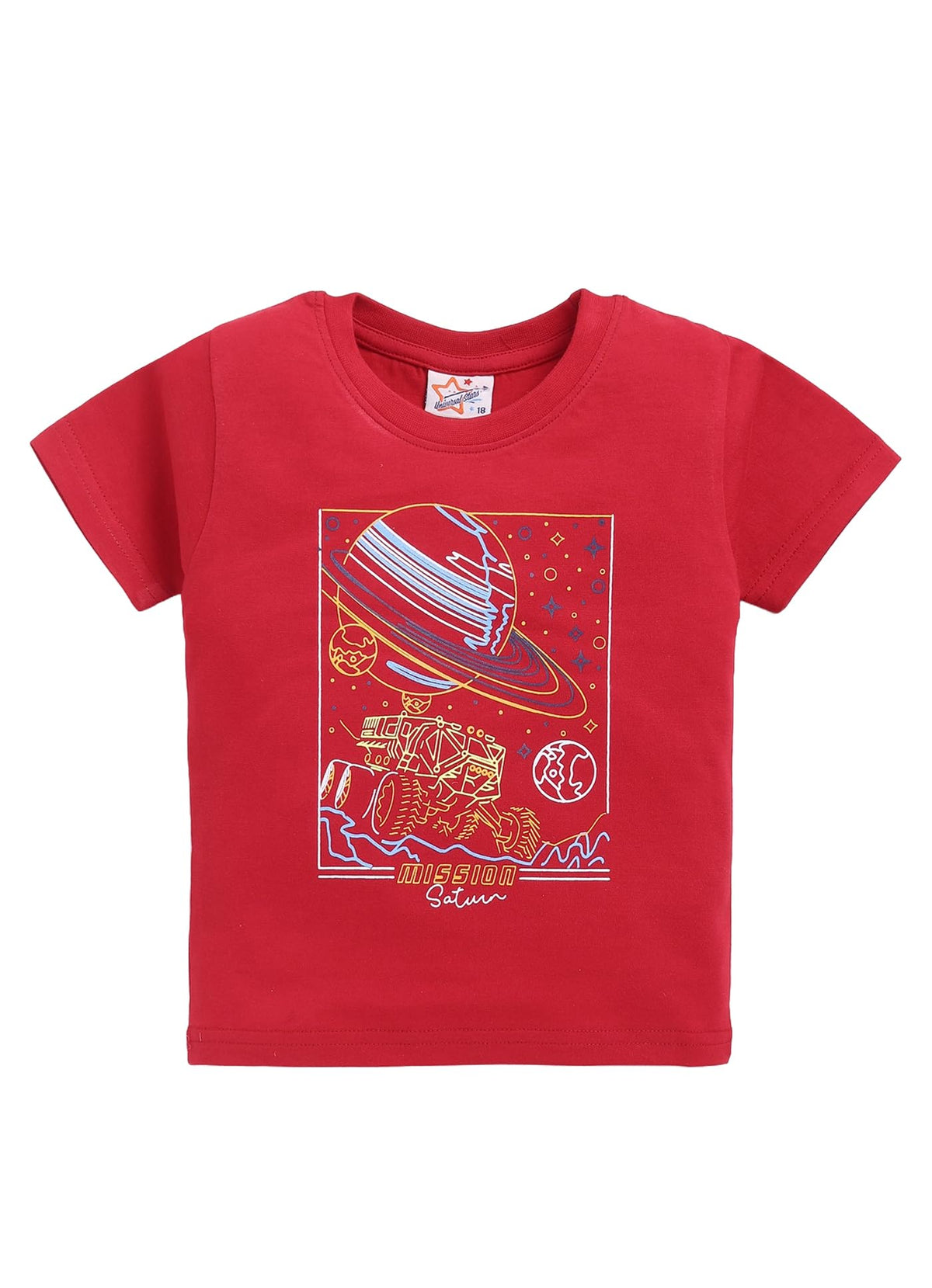 Universal Stars Pure Cotton Tshirts For Boys Kids | Summer Tops For Babyboys | Lightweight And Breathable| Playful Printed Tees 