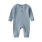 Baby Boy Girl 2 Pack Solid Romper Short/Long Sleeve One Piece Jumpsuits Clothes Sets (Blue & Light Green, 0-3 Months)