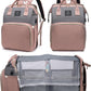 houscly Diaper Bag Backpack with Changing Station: Pink Baby Bags for Girls Boys New Mom Gifts Paaleras Para Bebe Baby Girl Newb