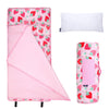 Wildkin Toddler Kids Nap Mat with Pillow for Girls - Soft & Cozy Microfiber Sleeping Mat for Daycare, Preschool, Kindergarten & 