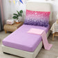Urbonur 4-Piece Toddler Bedding Sets For Girls, Pink Purple Toddler Comforter Set, Includes 1 Flat Sheet, 1 Fitted Sheet, 1 Comf