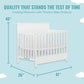 Dream On Me Harbor Full Panel 4-In-1 Convertible Mini Crib In White, Water-Based Paint Finish, Jpma Certified, 3-Position Mattre