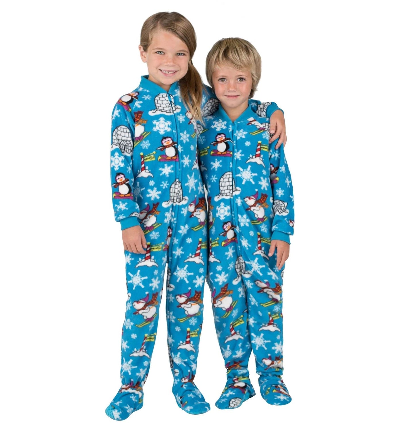 Footed Pajamas - Family Matching Arctic Playground One Pieces For Boys, Girls, Men, Women And Pets - Pet - Large (Fits Up To 50