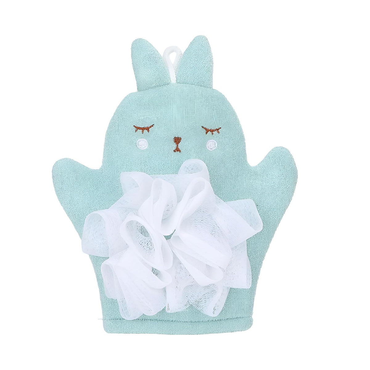 Syga ChildS Cute Towel Scrub Cartoon Bath Leather Gloves Foaming Double Sided Baby Clean Bath Tub Body Scrub Shower (Green),1 C