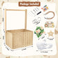 Wisreach Wooden Baby Shower Crate Closet, Foldable Handwoven Storage Basket for Baby Shower Gifts, Welcome Gift Basket for Newbo