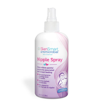 SkinSmart Nipple Relief Spray for Breastfeeding, Naturally Soothing, Lanolin-Free, Made with 100% Natural Ingredients (HOCL), 8 