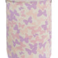 ACMUUNI Butterfly Storage Basket Canvas Clothes Baby Laundry Hamper Pink Gift Laundry Bins Storage Hamper for Kids Boys and Girl