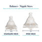 Evenflo Feeding 6 Piece Balance Plus Wide Neck Nipples For The Balance Plus Wide Neck Baby Bottles, 8 Months +