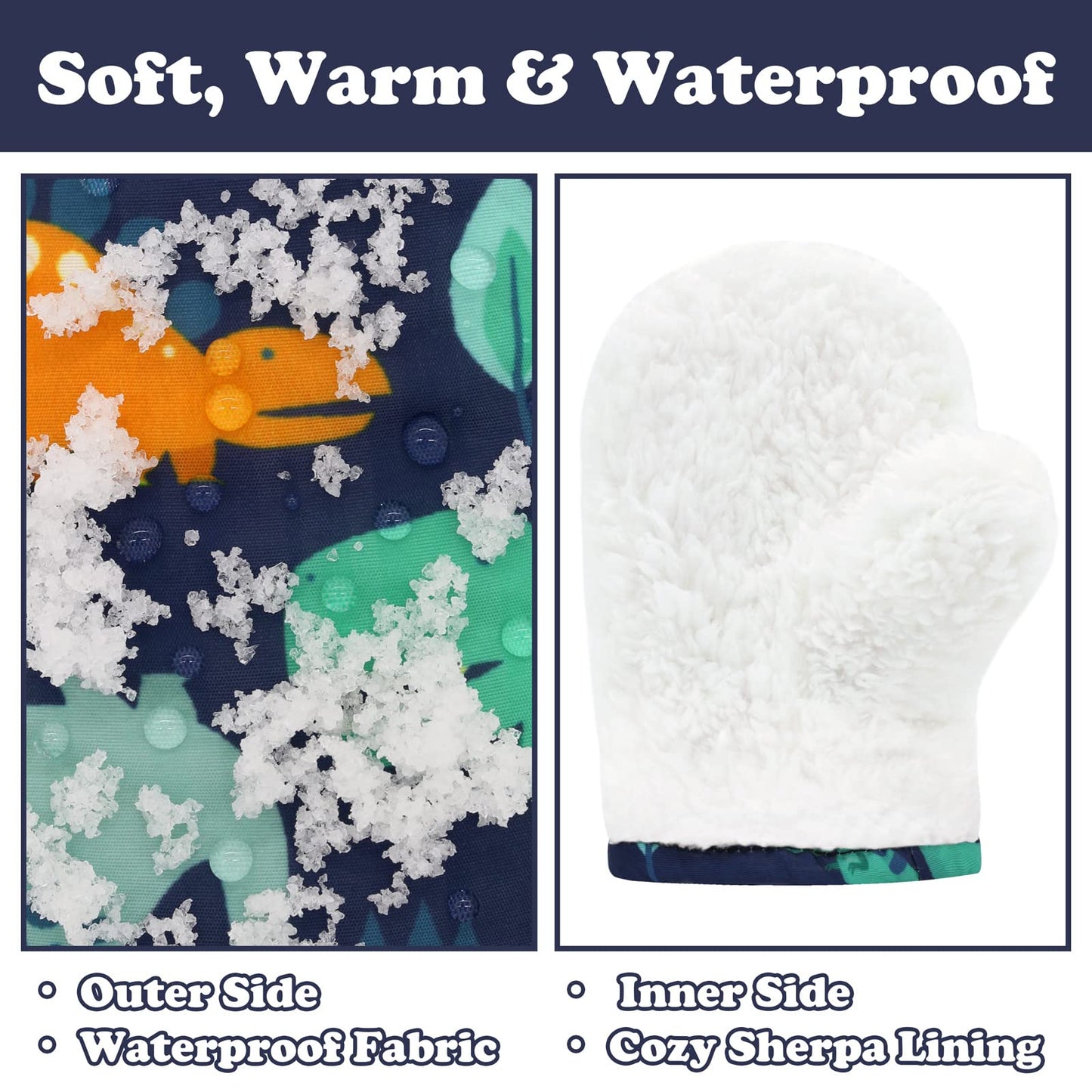 Sarfel Infant Mittens Infant Gloves Baby Mittens Winter Baby Gloves 18-24 Months Toddler Mittens Waterproof Toddler Ski Gloves