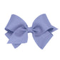 Wee Ones Girls' Classic Grosgrain Hair Bow With Plain Wrap Center On A Weestay Hair Clip, Handmade, Small Sized Bow, Blue Bird