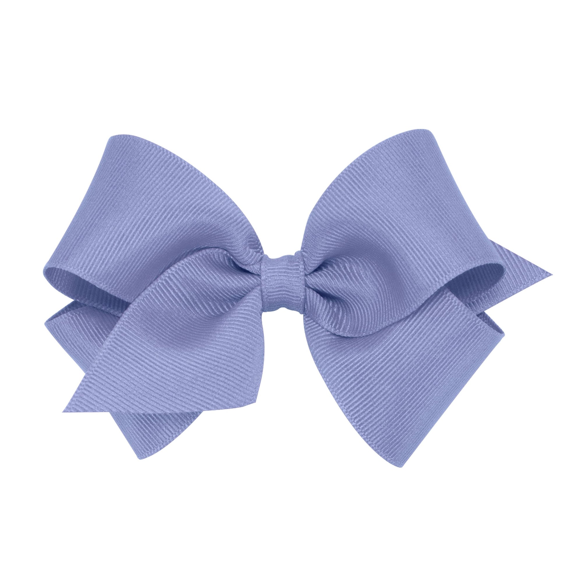 Wee Ones Girls' Classic Grosgrain Hair Bow With Plain Wrap Center On A Weestay Hair Clip, Handmade, Small Sized Bow, Blue Bird