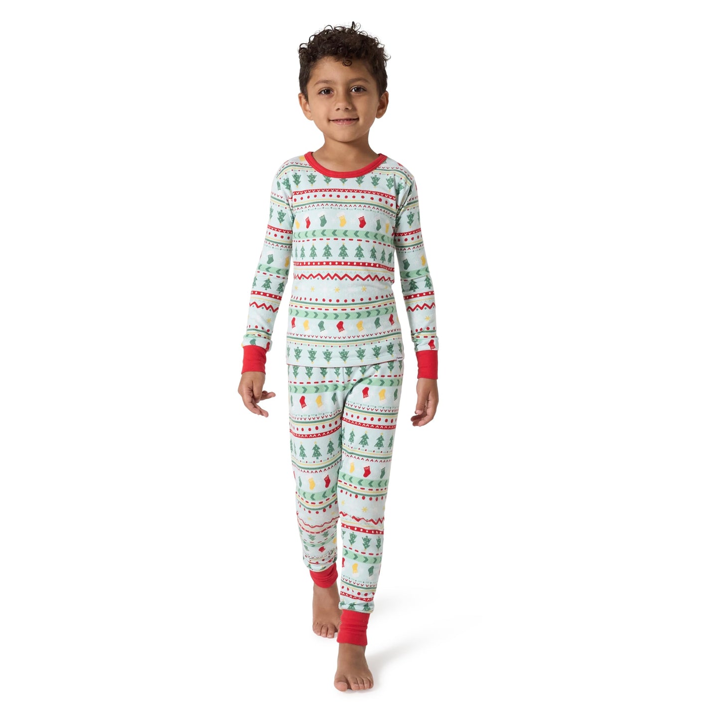 Gerber Unisex Baby Kid 2-Piece Holiday Family Matching Pajamas, Oh What Fun Fairisle