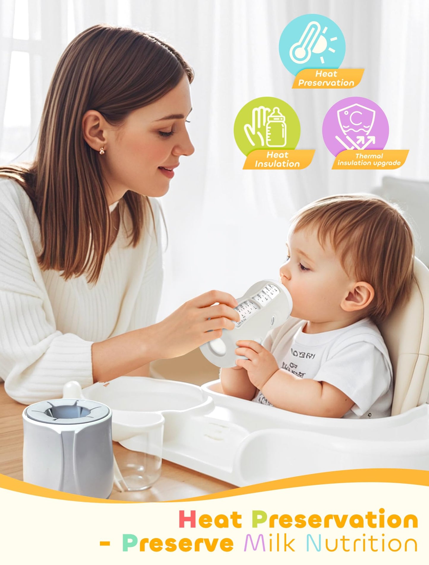 Lotbill 3 Pack Silicone Sleeves For Avent Natural Glass Baby Bottles, Protection And Insulation, Baby Bottle Sleeve Compatible W