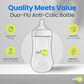 Avima 12 Oz. Anti Colic Infant Bottles, Bpa Free, Wide Neck With Fast Flow Nipples (Set Of 6)